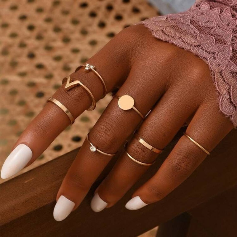 Peris Gems Tennis Gold Open Baguette Rings for Women | Gold Fashionable Rings for Women SHEIN Amazon Temu