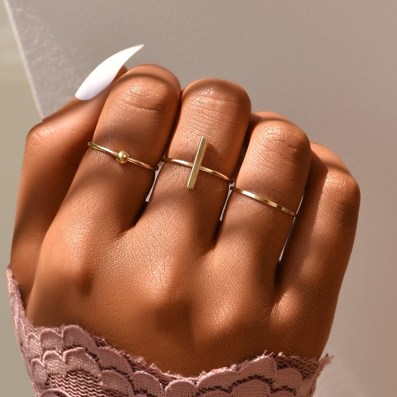 Peris Gems Tennis Gold Open Baguette Rings for Women | Gold Fashionable Rings for Women SHEIN Amazon Temu