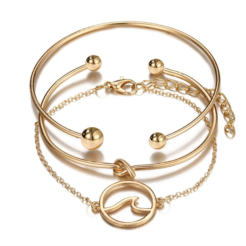 Peris Gems Thick Chain-Link Bangle Bracelets for Women | 3pc Snake Chain SHEIN Amazon Temu