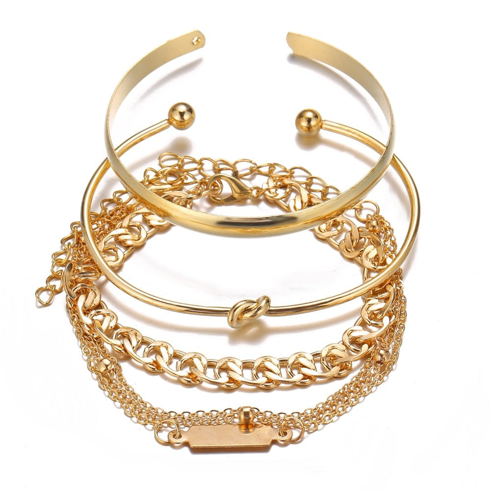 Peris Gems Thick Chain-Link Bangle Bracelets for Women | 3pc Snake Chain SHEIN Amazon Temu