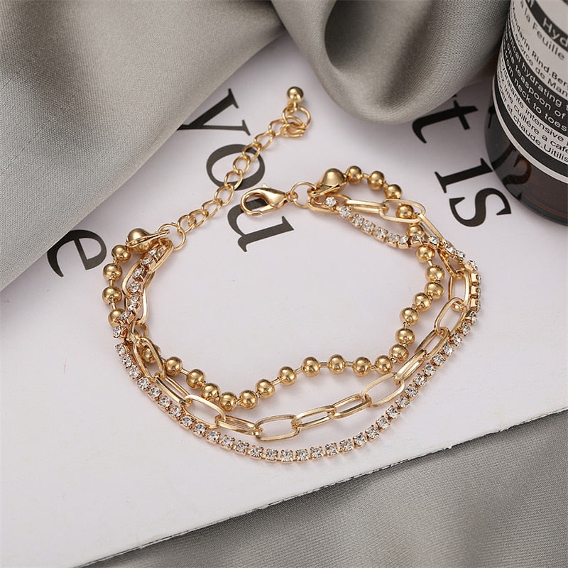Peris Gems Thick Chain-Link Bangle Bracelets for Women | 3pc Snake Chain SHEIN Amazon Temu
