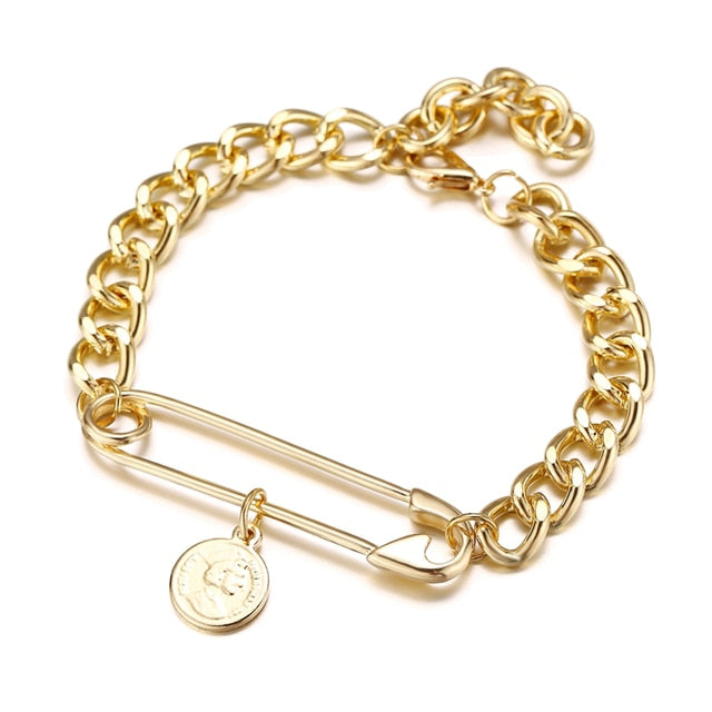Peris Gems Thick Chain-Link Bangle Bracelets for Women | 3pc Snake Chain SHEIN Amazon Temu