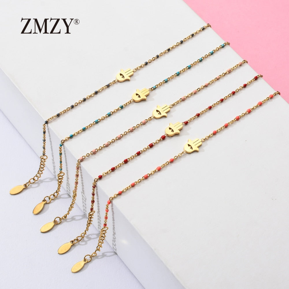 Peris Gems Thin Gold Chain Stainless Bracelet Unisex | Gold Hamsa Eye Bracelet Thin Gold Chain Stainless Bracelet Unisex Gold Eye Bracelet SHEIN Amazon Temu