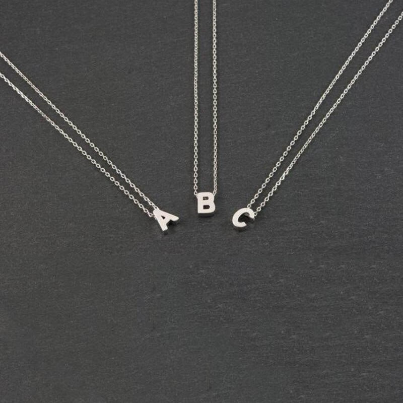 Peris Gems Thin Initial Letter Pendant Necklaces Unisex | Gold and Silver Letters Thin Initial Letter Pendant Necklaces Unisex | Gold Silver SHEIN Amazon Temu