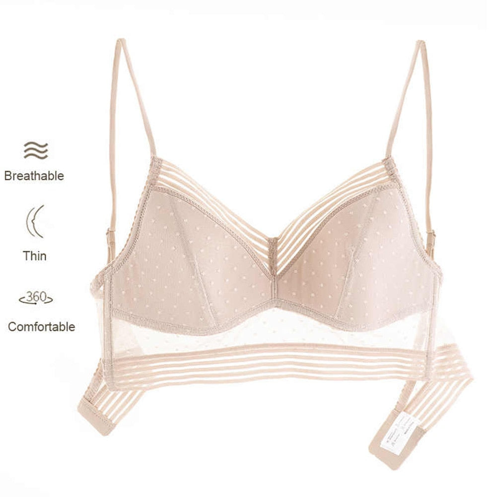 Peris Gems Thin Lace Mesh Bra for Women | Low Back Bra for Women SHEIN Amazon Temu