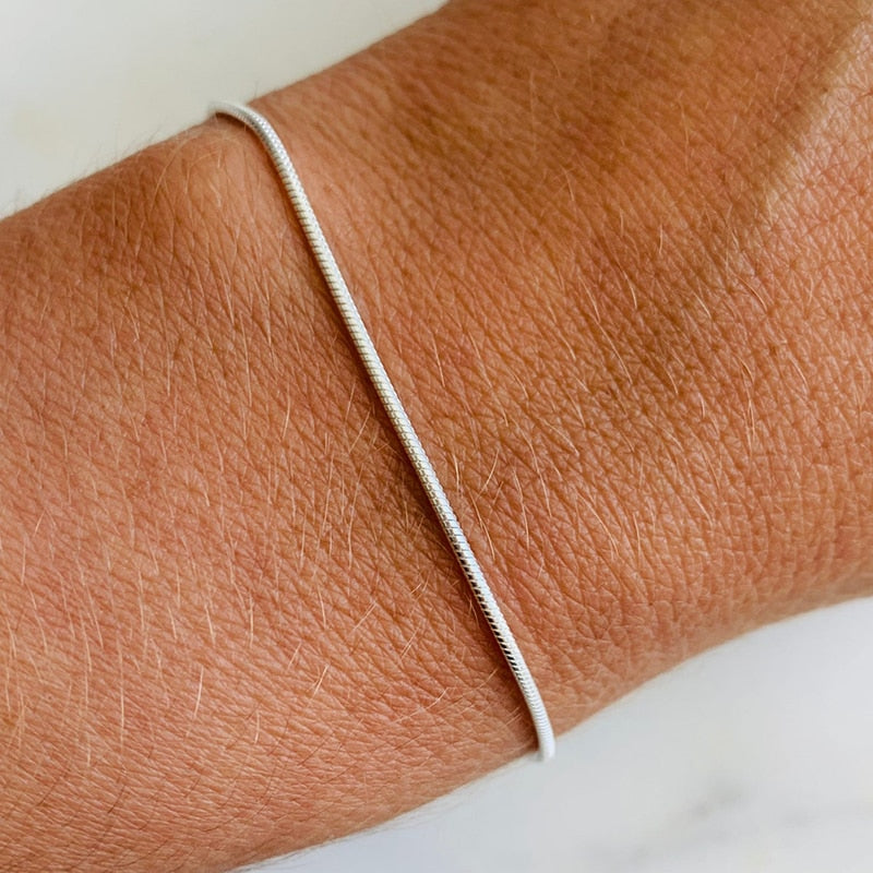 Peris Gems Thin Snake Link Bracelets Unisex | Gold Silver SHEIN Amazon Temu