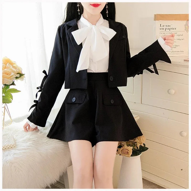Peris Gems three-piece set / M 2025 autumn new Korean style small fragrance trend fashion lady small suit small suit jacket + short skirt three-piece female 2025 autumn new Korean style small fragrance trend fashion lady small suit small suit jacket + short skirt three-piece female SHEIN Amazon Temu