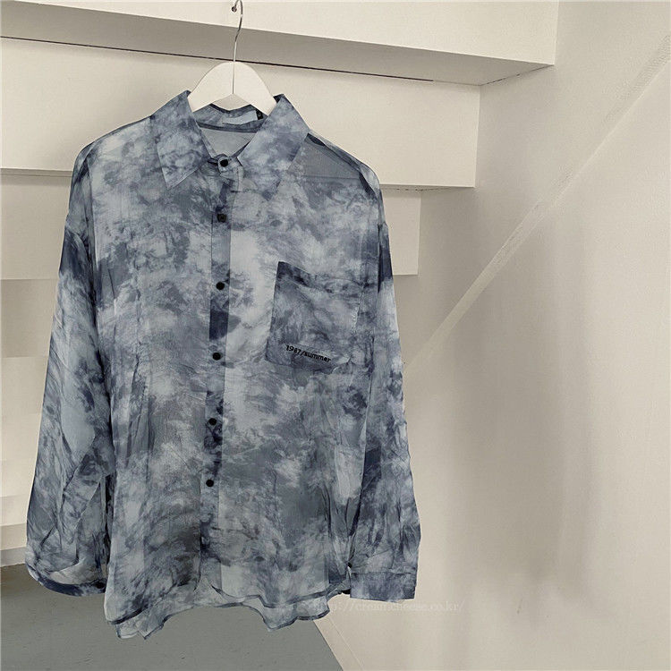 Peris Gems Tie Dye / S Loose Tie Dye Breathable Button-Up Shirt - Women&