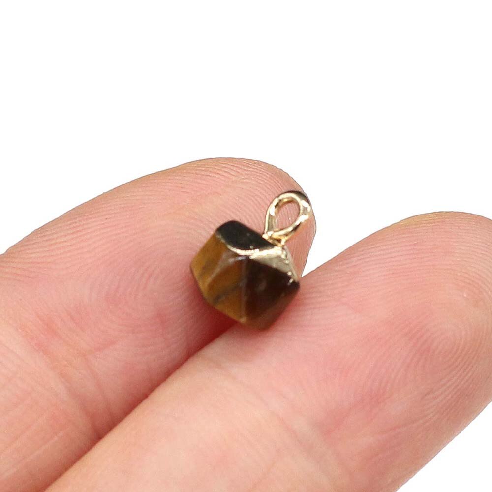 Peris Gems Tiger Eye Lapiz Lazuli 2pc Opal Pendant Charms for DIY Jewelry Making SHEIN Amazon Temu
