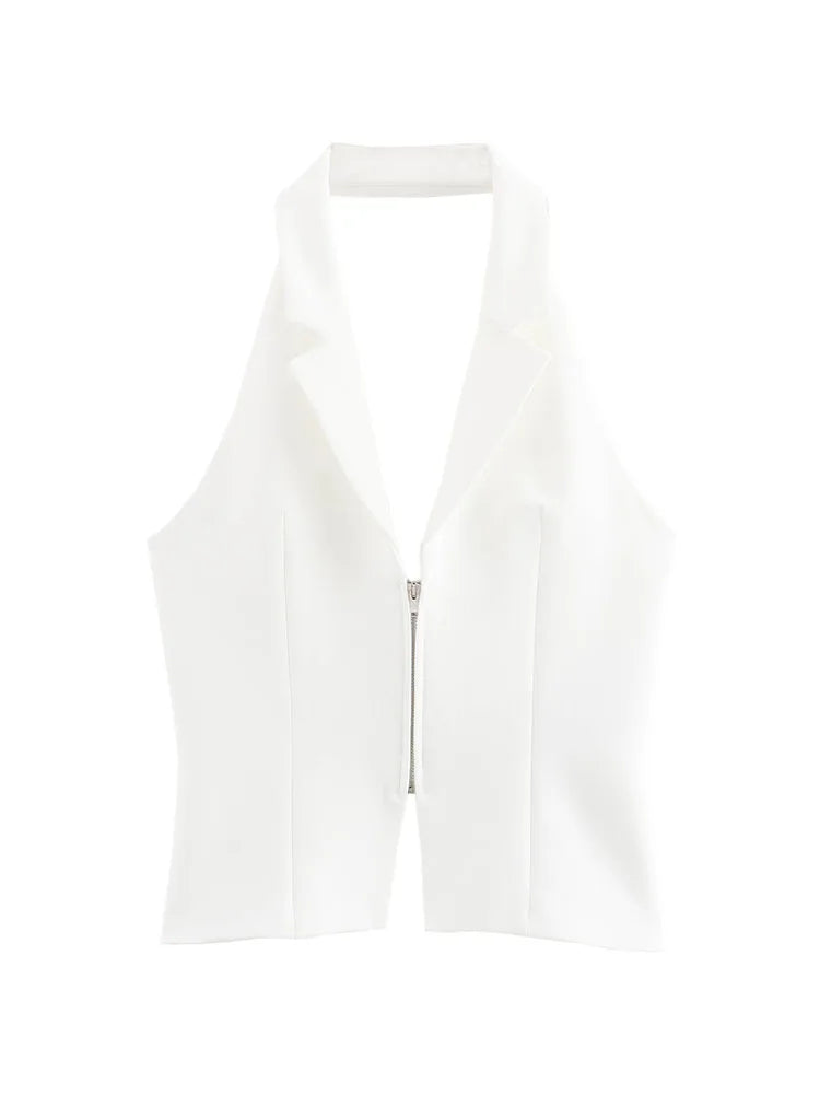 Peris Gems TRAF 2024 Women Sexy Backless Strapless Halter Corset Tops Side Zipper Lady Slim Camis Female Solid Chic Tops TRAF 2024 Women Sexy Backless Strapless Halter Corset Tops Side Zipper Lady Slim Camis Female Solid Chic Tops SHEIN Amazon Temu