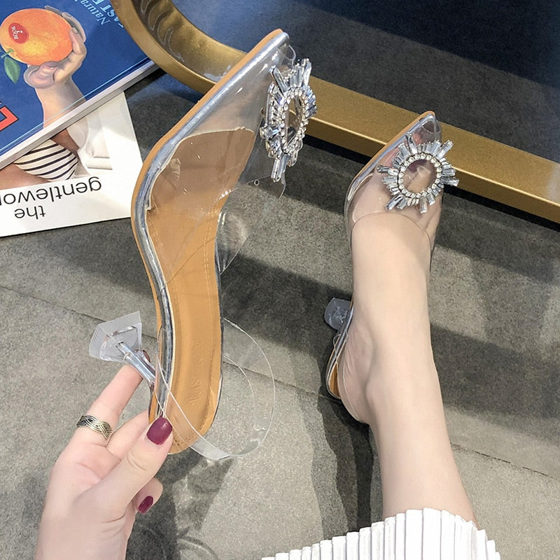 Peris Gems Transparent High Heels | Women Pumps Pointed Toe Slip-Ons SHEIN Amazon Temu