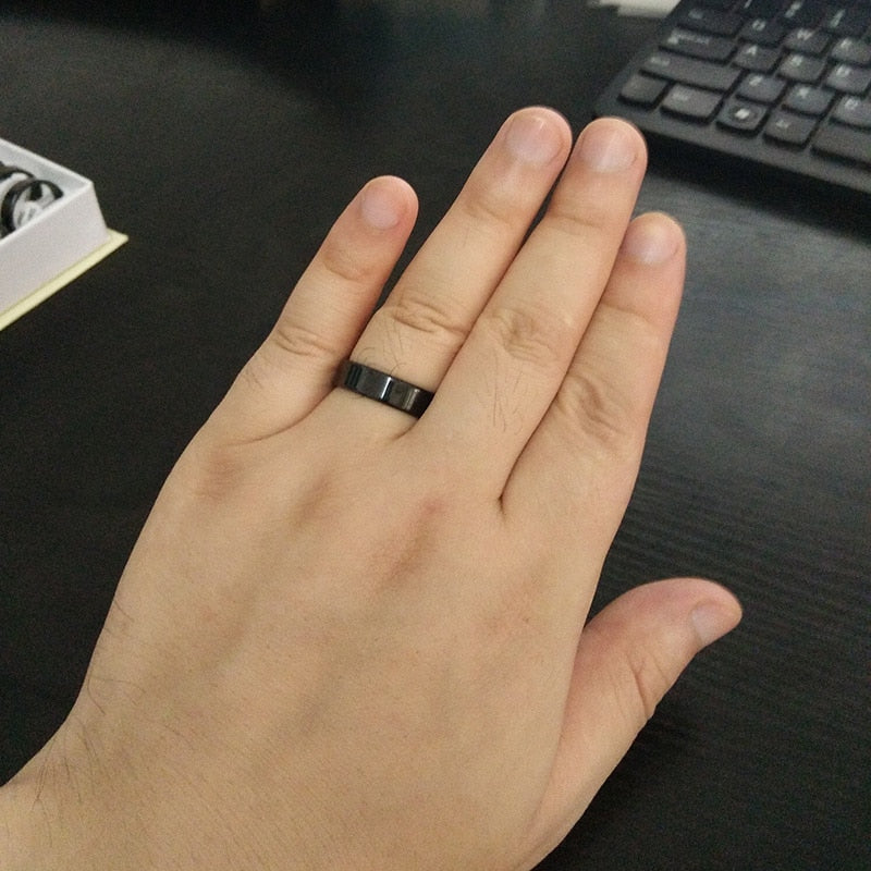 Peris Gems Trendy Stainless Steel Black Rings for Women SHEIN Amazon Temu