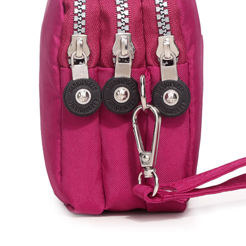 Peris Gems Triple Zipper Canvas Wallet Bag for Women | Big Capacity Bag SHEIN Amazon Temu