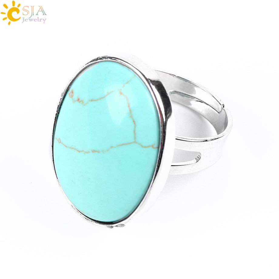 Peris Gems Turquoise Quartz Tiger Eye Lapis Obsidian Rings Unisex SHEIN Amazon Temu