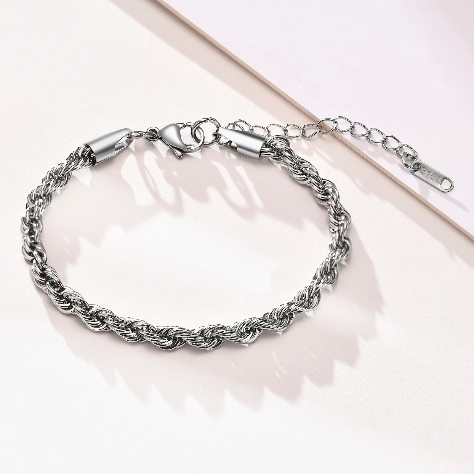Peris Gems Twist Rope Chain Bracelet for Men | Thin Gold Link Bracelet SHEIN Amazon Temu