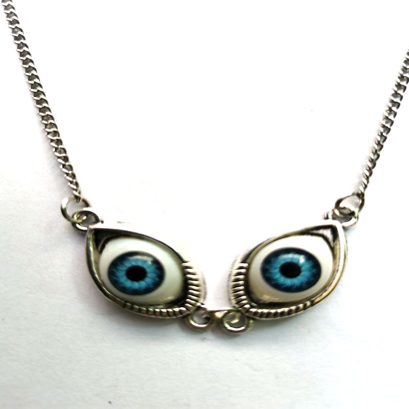 Peris Gems Twisted chain 2 Blue Evil Eye Choker Necklace for Women | Protective Necklaces Blue Evil Eye Choker Necklace for Women Protective Necklaces SHEIN Amazon Temu