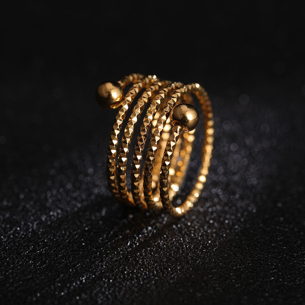 Peris Gems Twisted Gold Ring for Women | Extensible Ring Twisted Gold Ring for Women | High Quality Extensible Ring SHEIN Amazon Temu