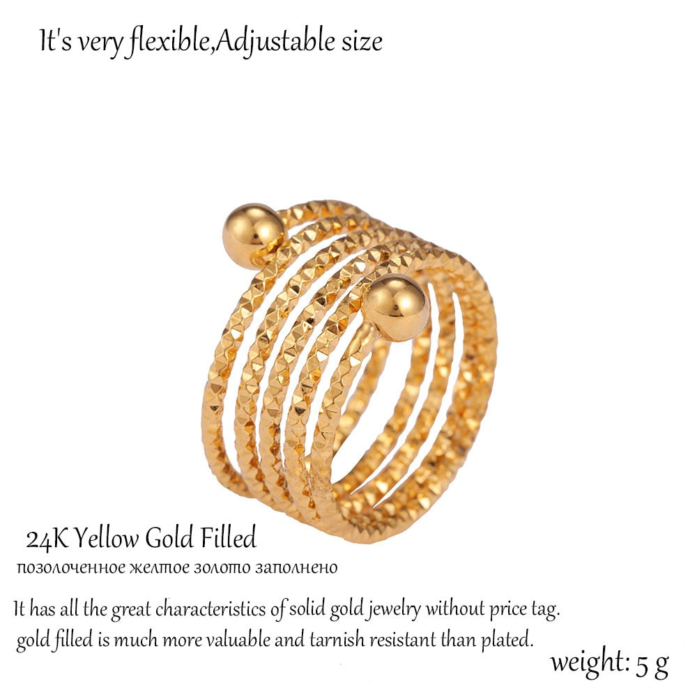 Peris Gems Twisted Gold Ring for Women | Extensible Ring Twisted Gold Ring for Women | High Quality Extensible Ring SHEIN Amazon Temu