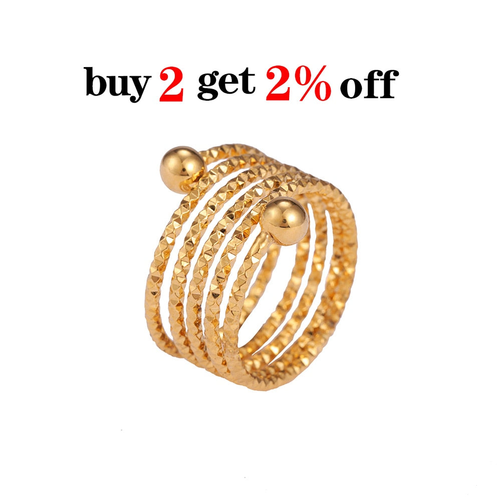 Peris Gems Twisted Gold Ring for Women | Extensible Ring Twisted Gold Ring for Women | High Quality Extensible Ring SHEIN Amazon Temu