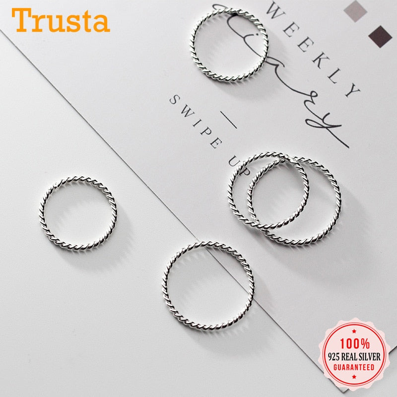 Peris Gems Twisted Sterling Silver Wedding Rings for Women SHEIN Amazon Temu