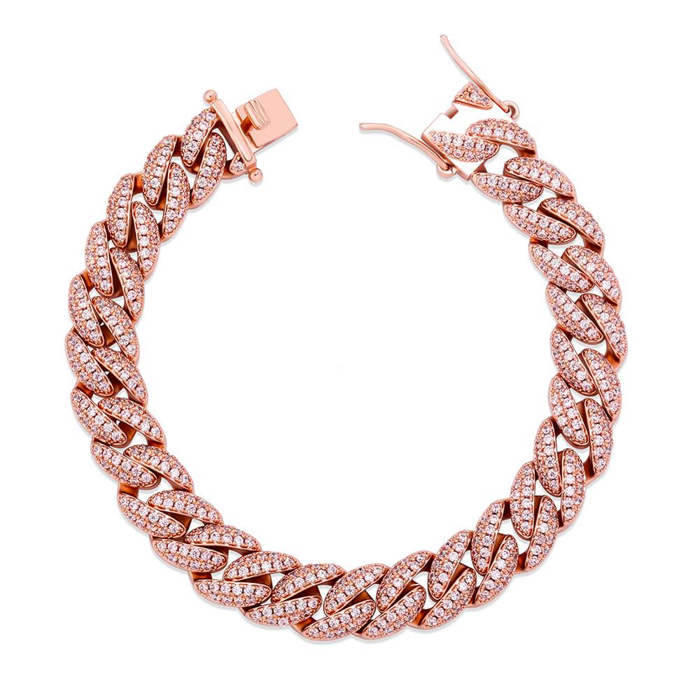 Peris Gems Two Tone Miami Cuban Bracelet Unisex | 10mm Micro Pave Diamonds Two Tone Miami Cuban Bracelet Unisex 10mm Micro Pave Diamond SHEIN Amazon Temu