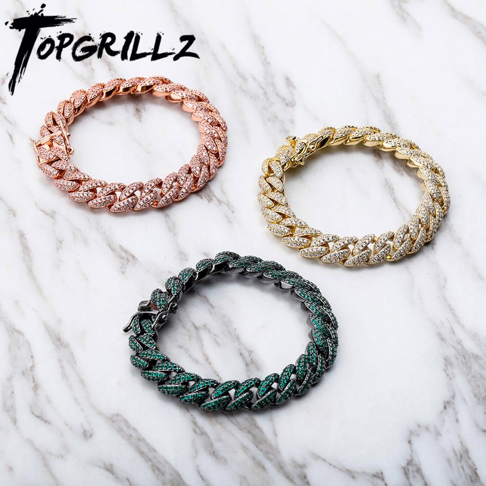 Peris Gems Two Tone Miami Cuban Bracelet Unisex | 10mm Micro Pave Diamonds Two Tone Miami Cuban Bracelet Unisex 10mm Micro Pave Diamond SHEIN Amazon Temu