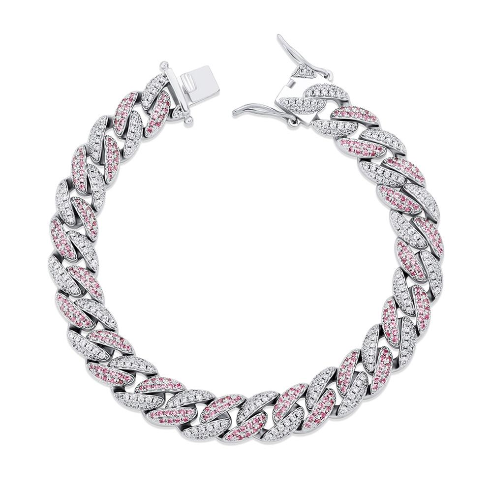 Peris Gems Two Tone Miami Cuban Bracelet Unisex | 10mm Micro Pave Diamonds Two Tone Miami Cuban Bracelet Unisex 10mm Micro Pave Diamond SHEIN Amazon Temu