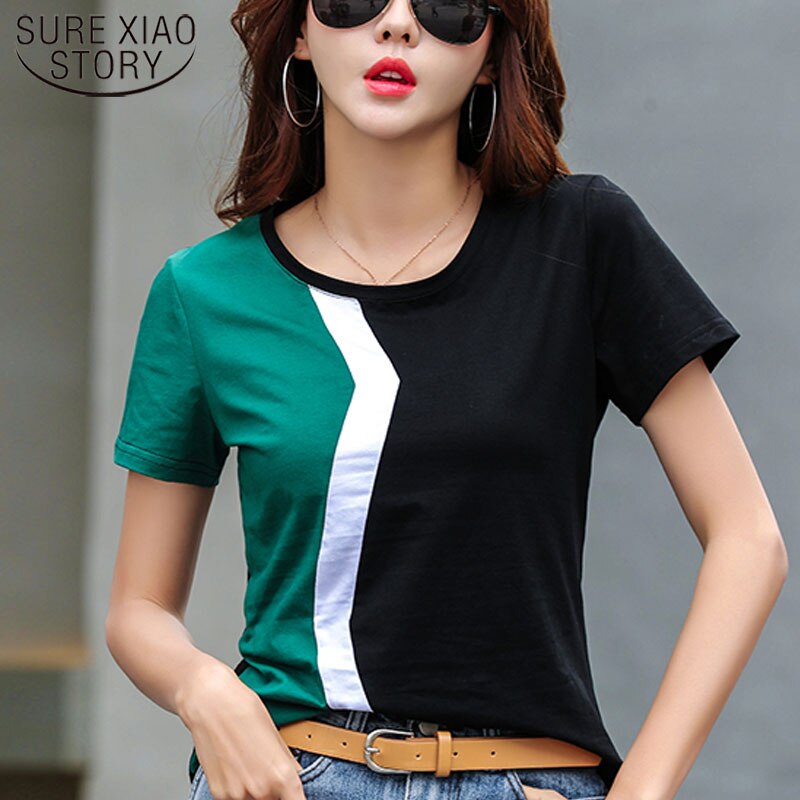 Peris Gems Two Tone Short Sleeve T-Shirts for Women | Casual Shirts SHEIN Amazon Temu