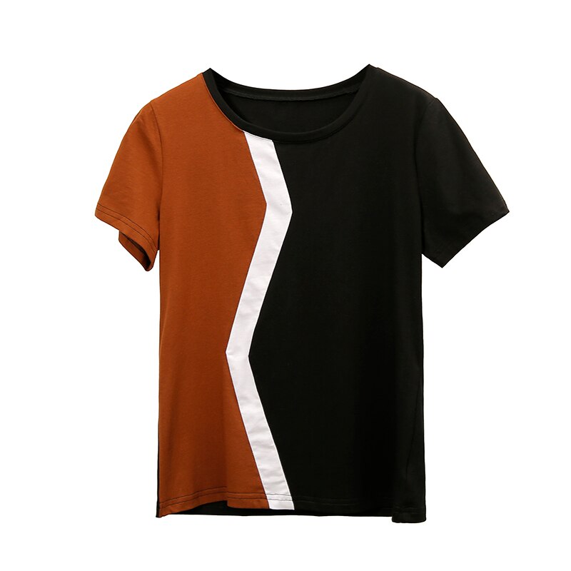 Peris Gems Two Tone Short Sleeve T-Shirts for Women | Casual Shirts SHEIN Amazon Temu