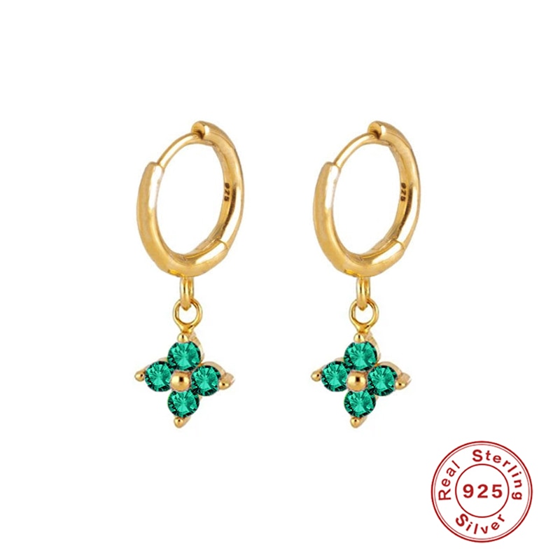 Peris Gems U Gold Diamond Stud Turquoise Hoop Earrings for Women | Sterling Silver Gold Earrings SHEIN Amazon Temu