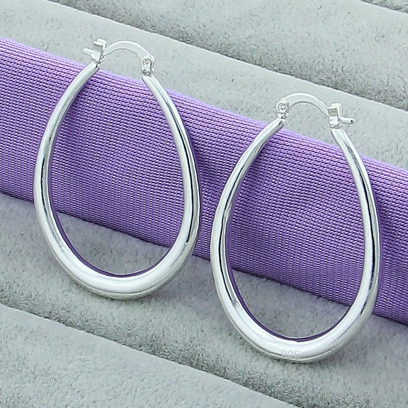 Peris Gems U shape Sterling Silver Hoop Earrings Collection for Women SHEIN Amazon Temu