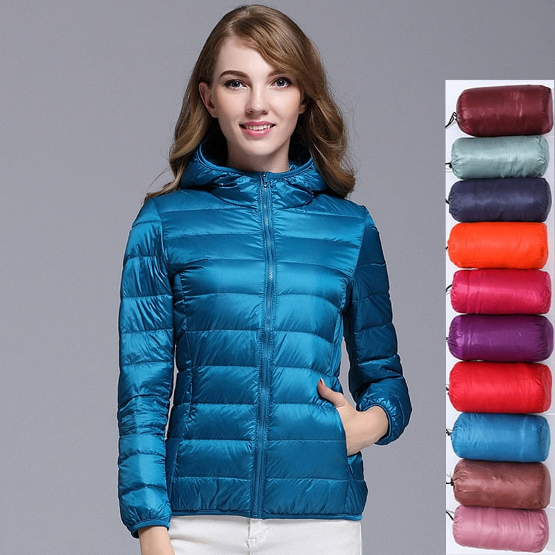 Peris Gems Ultra-Light Puff Parka Jackets for Women | Solid Slim Jacket SHEIN Amazon Temu