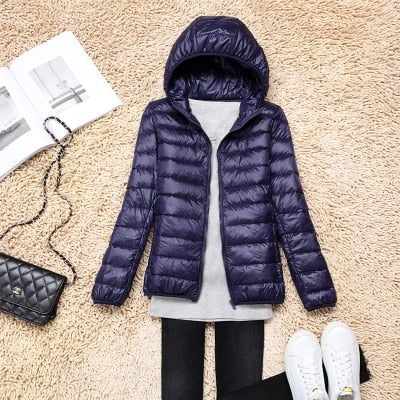 Peris Gems Ultra-Light Puff Parka Jackets for Women | Solid Slim Jacket SHEIN Amazon Temu