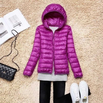 Peris Gems Ultra-Light Puff Parka Jackets for Women | Solid Slim Jacket SHEIN Amazon Temu