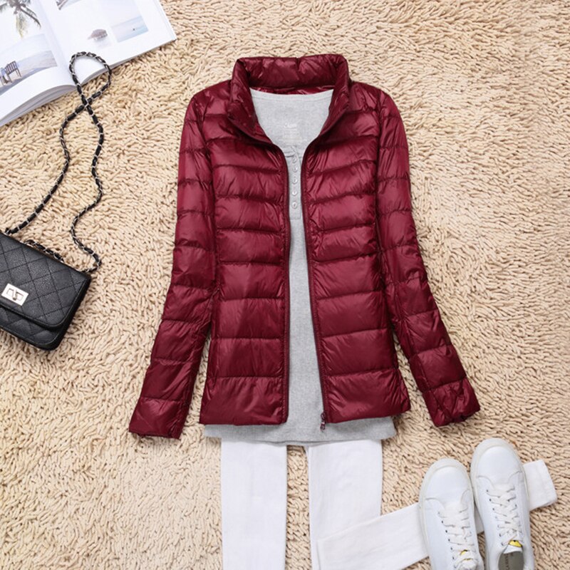 Peris Gems Ultra-Light Puff Parka Jackets for Women | Solid Slim Jacket SHEIN Amazon Temu