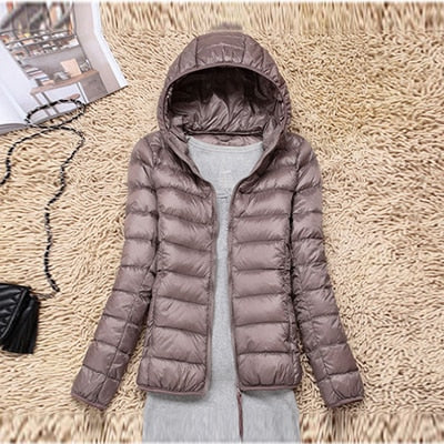 Peris Gems Ultra-Light Puff Parka Jackets for Women | Solid Slim Jacket SHEIN Amazon Temu