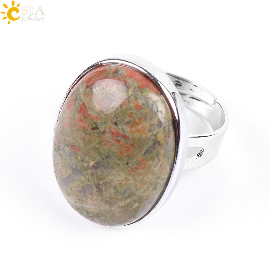 Peris Gems Unakite Quartz Tiger Eye Lapis Obsidian Rings Unisex SHEIN Amazon Temu