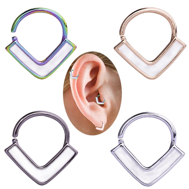 Peris Gems V-Shaped Nose Ring Piercings for Women | Septum Tragus Cartilage Piercing V-Shaped Nose Ring Piercings for Women | Septum Piercing SHEIN Amazon Temu