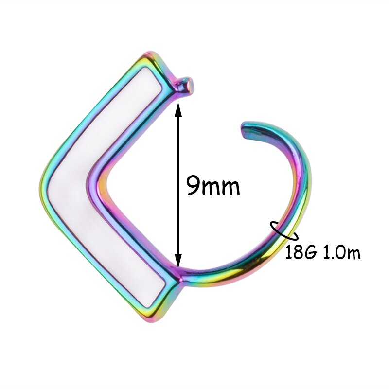 Peris Gems V-Shaped Nose Ring Piercings for Women | Septum Tragus Cartilage Piercing V-Shaped Nose Ring Piercings for Women | Septum Piercing SHEIN Amazon Temu