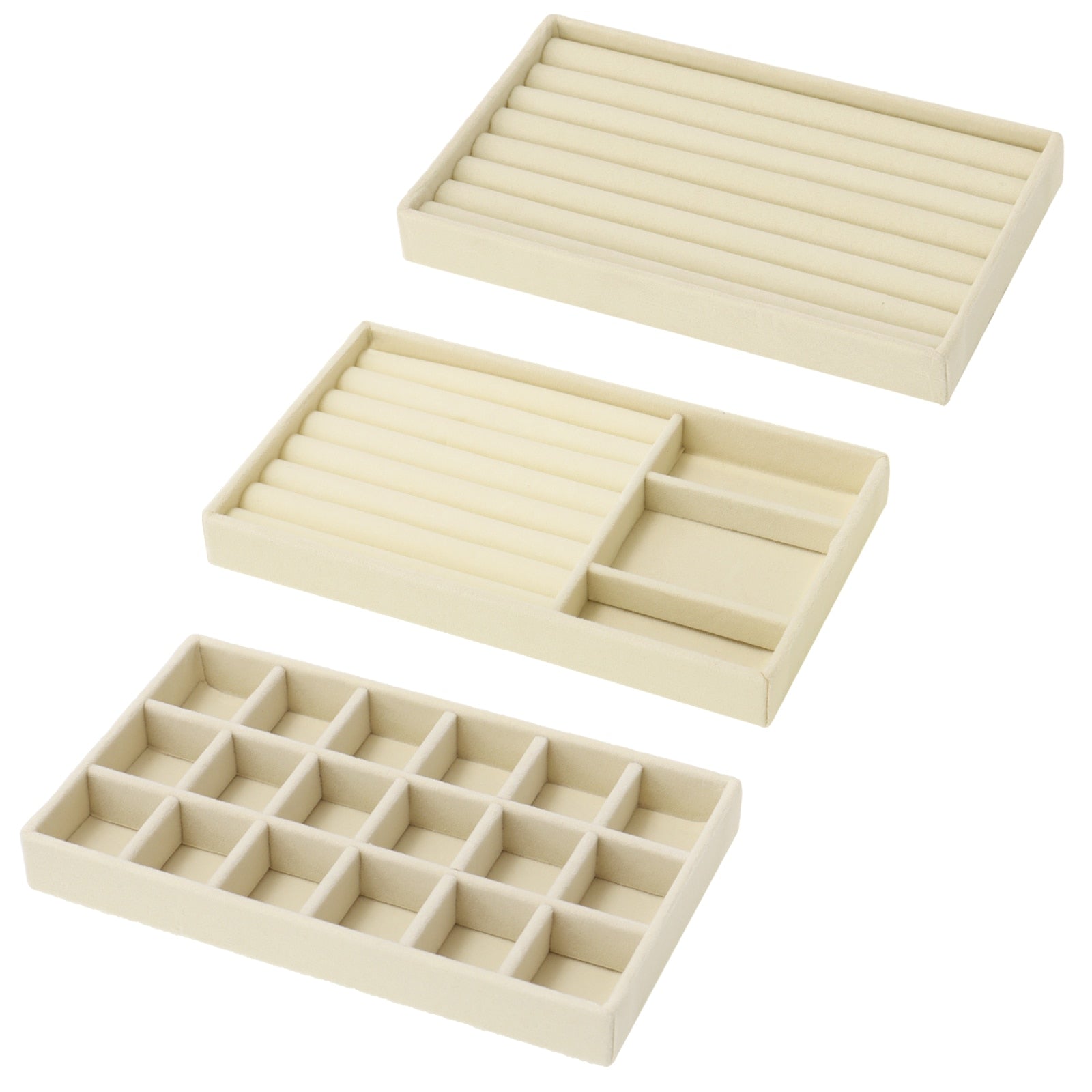 Peris Gems Velvet Jewelry Display Stackable Tray Case SHEIN Amazon Temu