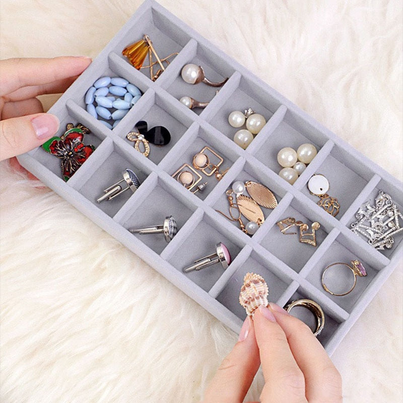 Peris Gems Velvet Jewelry Display Stackable Tray Case SHEIN Amazon Temu
