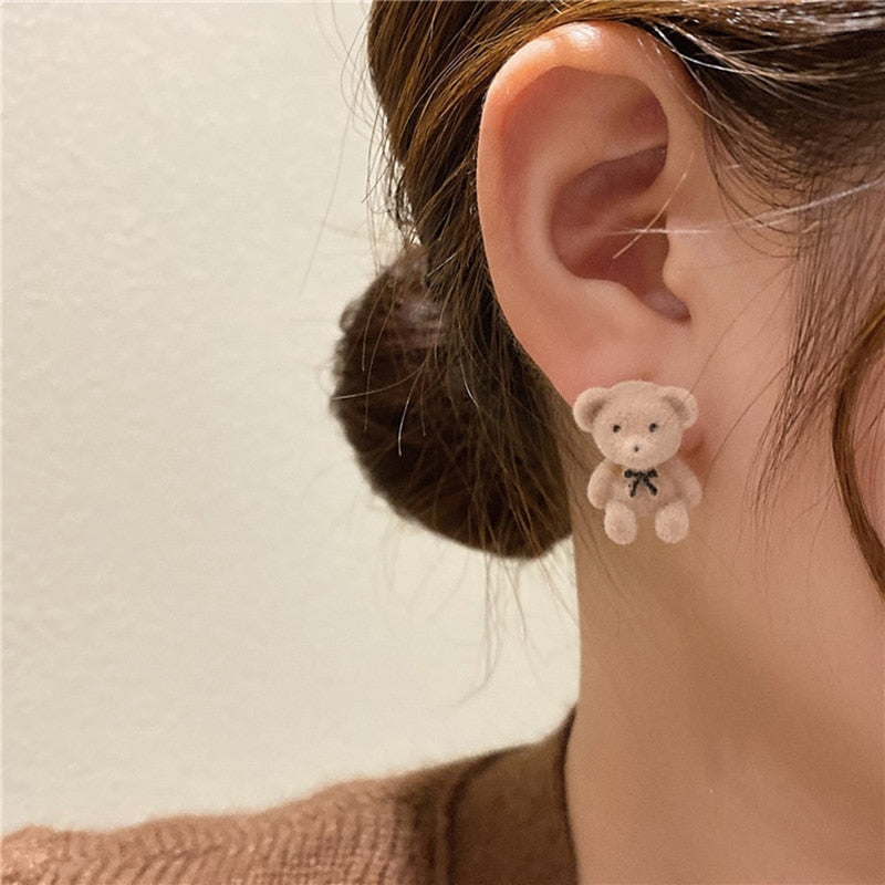 Peris Gems Velvet Rabbit Bear Stud Earrings for Women | Teddy Bear and Rabbit Earrings Velvet Rabbit Bear Stud Earrings for Women Teddy Bear Rabbit SHEIN Amazon Temu
