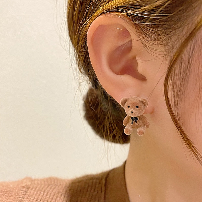 Peris Gems Velvet Rabbit Bear Stud Earrings for Women | Teddy Bear and Rabbit Earrings Velvet Rabbit Bear Stud Earrings for Women Teddy Bear Rabbit SHEIN Amazon Temu