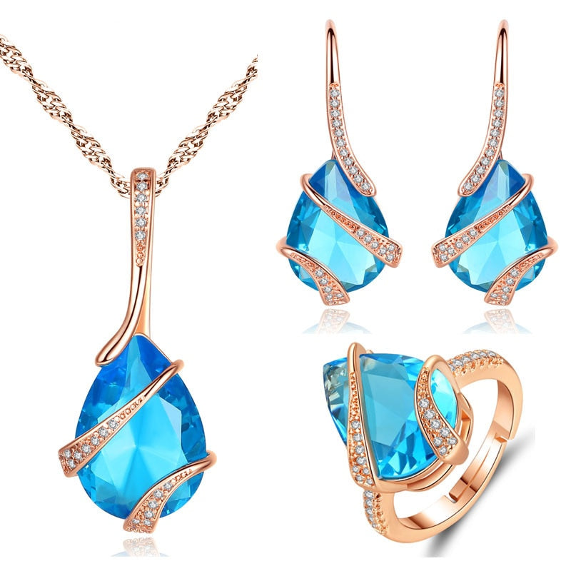 Peris Gems Water Drop Sharp Setting Cubic Zirconia Jewelry Set for Women Water Drop Sharp Setting Cubic Zirconia Jewelry Set SHEIN Amazon Temu