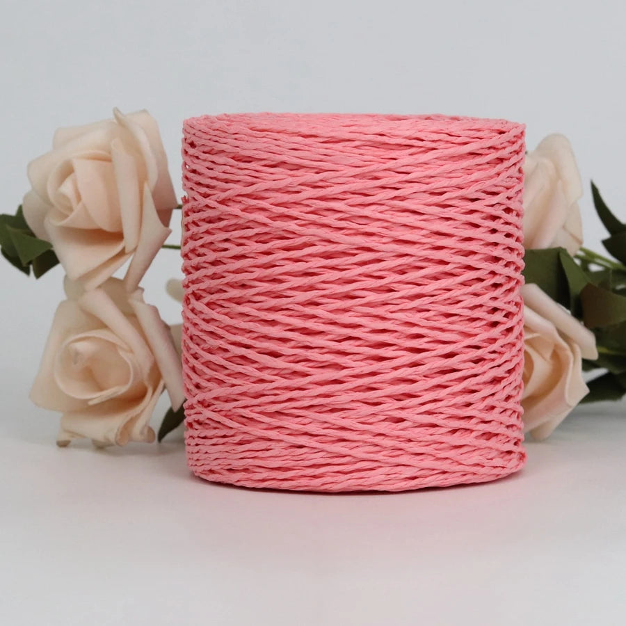 Peris Gems watermelon 100g/ball Raffia Yarn Kintting Paper Straw Yarn for Crocheting Hat Fancy Yarn Flower Packing Summer Fashion Handmade Material SHEIN Amazon Temu