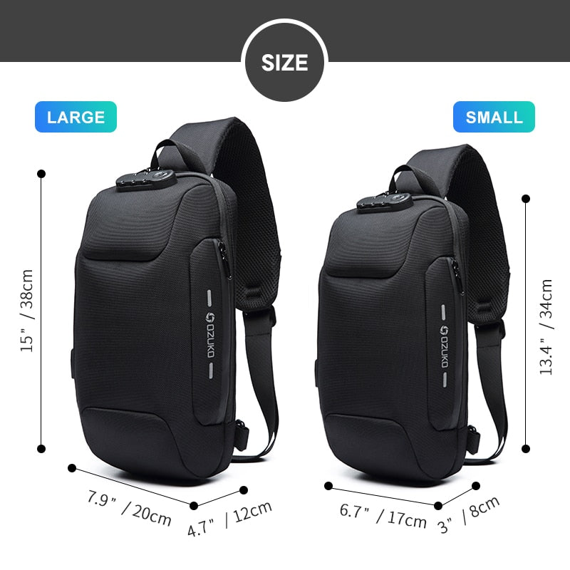 Peris Gems Waterproof Anti-Theft USB Messenger Bag | Adjustable Lock Bag SHEIN Amazon Temu