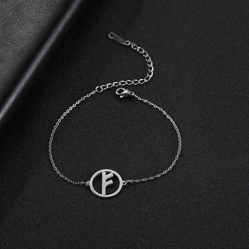 Peris Gems Wealth / Silver Nordic Viking Rune Charm Stainless Bracelets Unisex SHEIN Amazon Temu