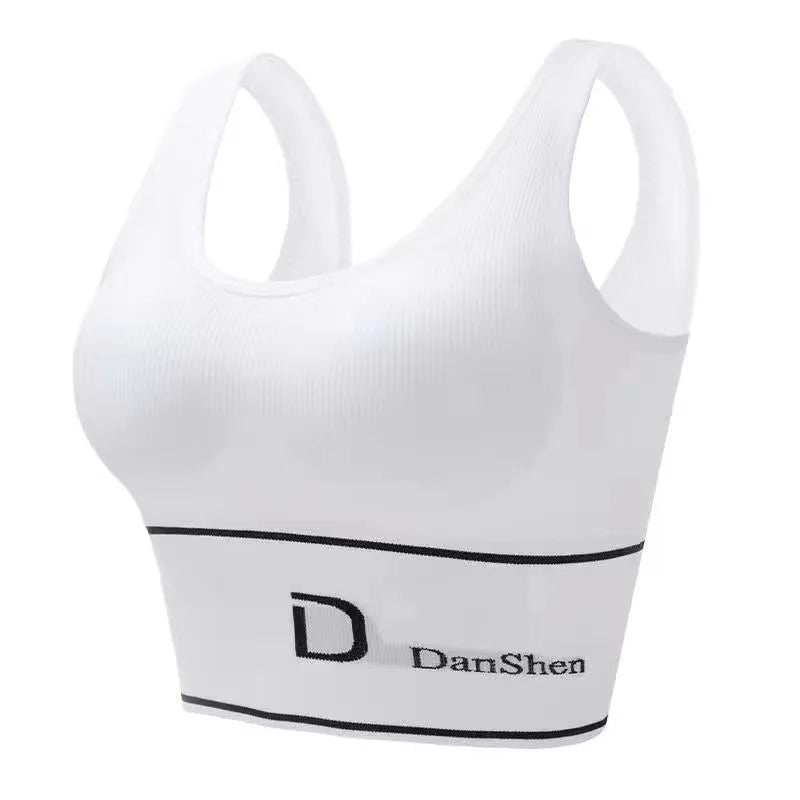 Peris Gems White / 40-65kg / 95C|36 Bra, Sports Underwear, Yoga, High Elasticity, Big U Vest, Underwear, Women&