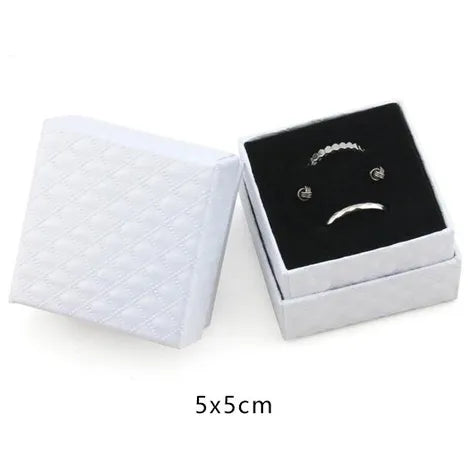 Peris Gems White-5x5 Quilted PU Leather Jewelry Storage Packaging Box 7.5x7.5x3.5cm Quilted PU Leather Jewelry Storage Packaging Box 7.5x7.5 SHEIN Amazon Temu