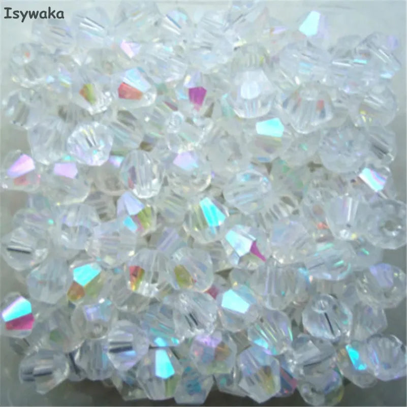 Peris Gems White AB Glass Bead 100pc Loose Spacer Stones for DIY Jewelry SHEIN Amazon Temu